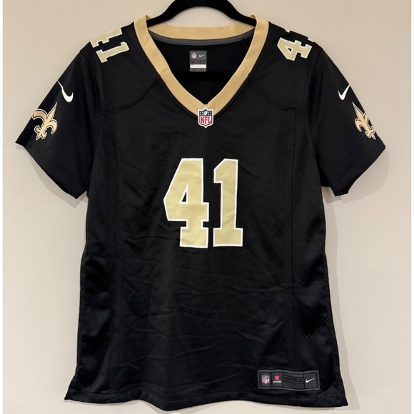 Nike NFL Saints Jersey Alvin Kamara #41‎ On Field Black/Gold Women's Size L - Picture 1 of 7